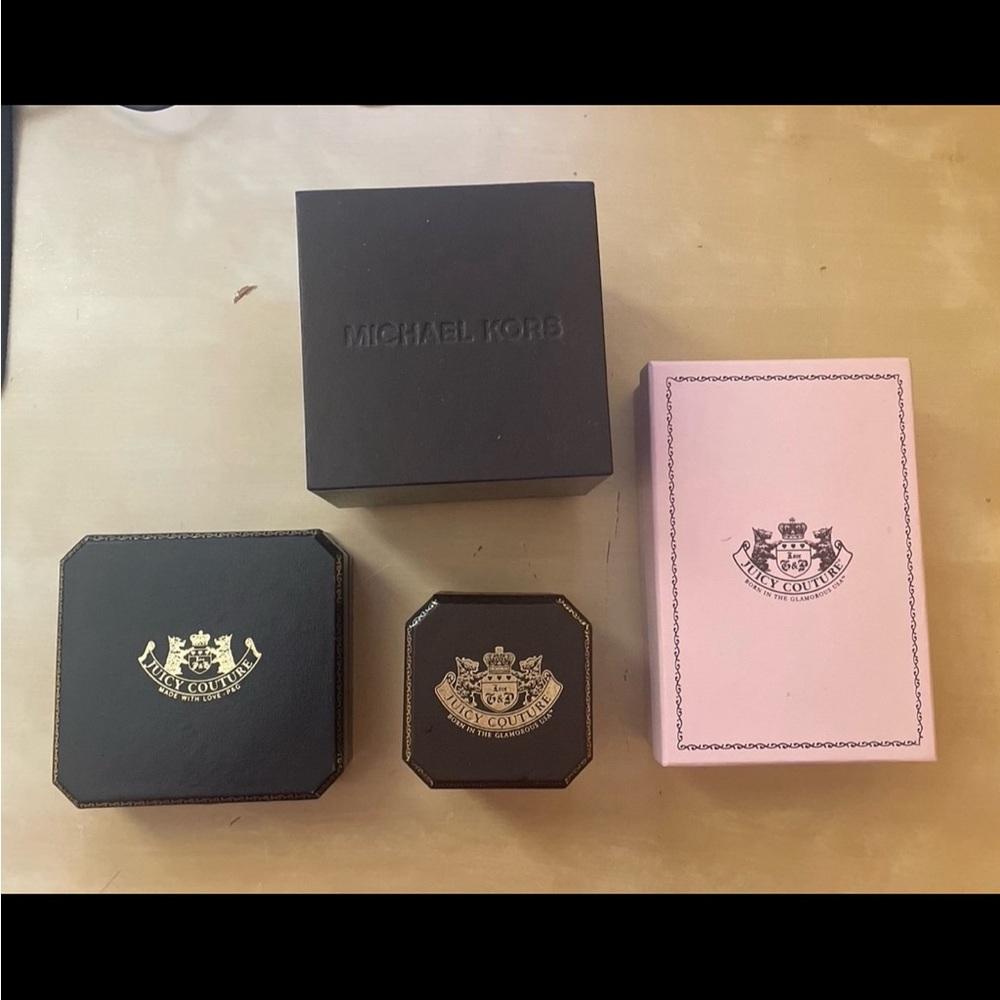 Lot of 4 EMPTY designer jewelry boxes
